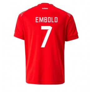 Maillot de foot Suisse Breel Embolo #7 Domicile Monde 2022 Manches Courte
